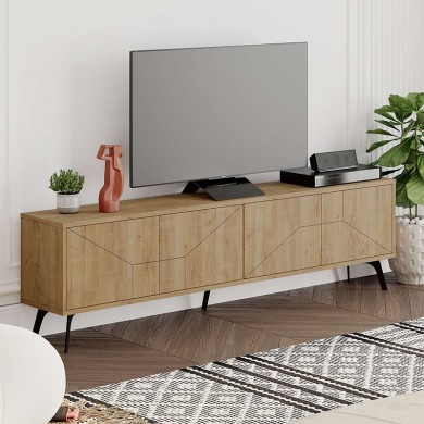 Dune Megapap melamine tv stand in oak color 180x29,6x50cm.