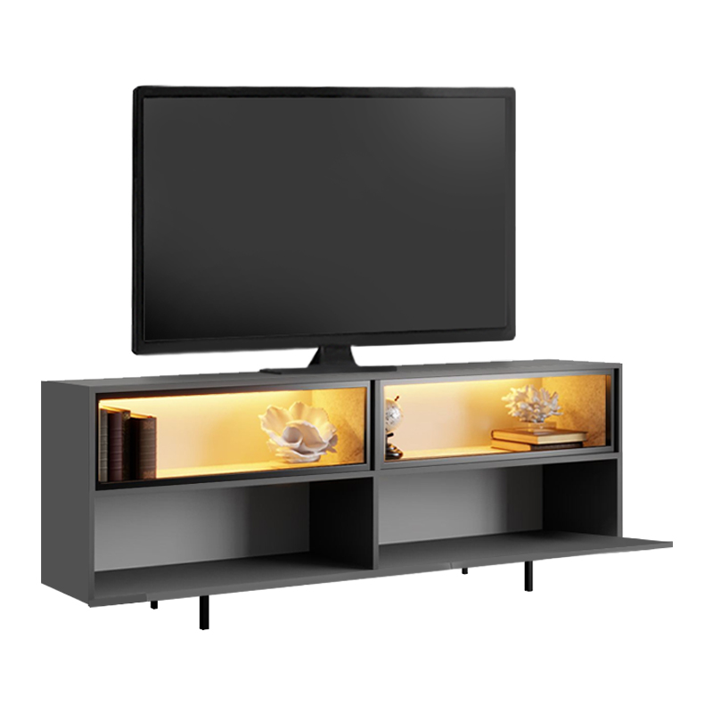 Eco Megapap melamine TV stand with Rgb Led  in anthracite color 180x32x67cm.