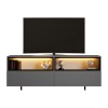 Eco Megapap melamine TV stand with Rgb Led  in anthracite color 180x32x67cm.