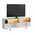 Eco Megapap melamine TV stand with Rgb Led  in white color 180x32x67cm.