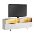 Eco Megapap melamine TV stand with Rgb Led  in white color 180x32x67cm.