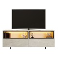 Eco Megapap melamine TV stand with Rgb Led  in travertine color 180x32x67cm.