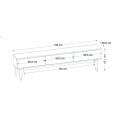 Elendra Megapap melamine TV stand in walnut color 180x29,5x43cm.