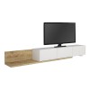 Έπιπλο τηλεόρασης Enstey Megapap επεκτεινόμενο χρώμα sapphire oak - λευκό 260x41,8x33,5εκ.