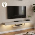 Έπιπλο τηλεόρασης επιτοίχιο Albares Megapap με LED χρώμα sandstone 150x29,6x22εκ.