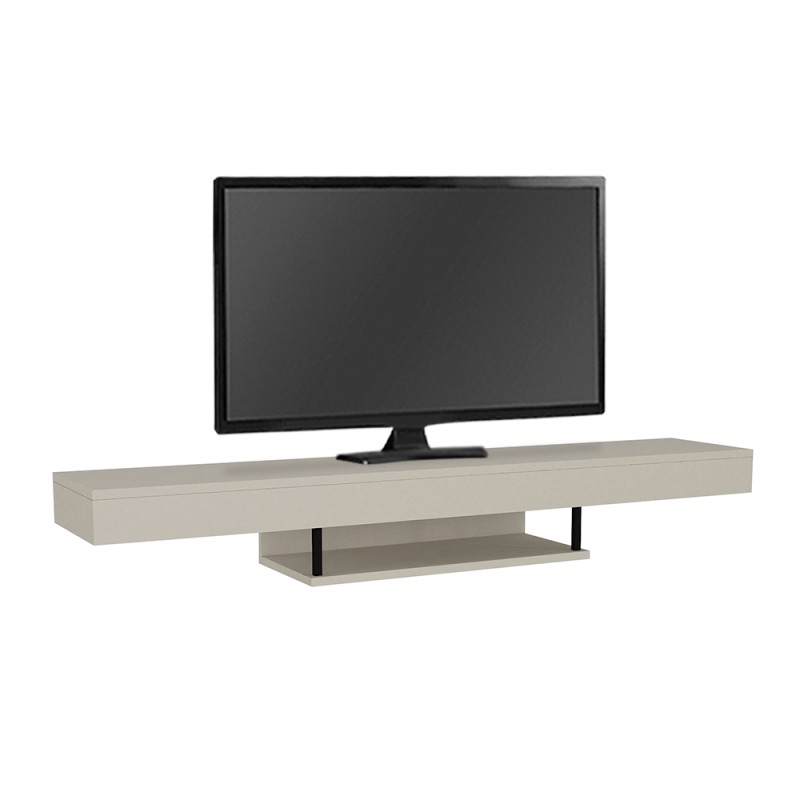 Έπιπλο τηλεόρασης επιτοίχιο Albares Megapap με LED χρώμα sandstone 150x29,6x22εκ.