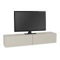 Aristo Megapap melamine wall TV cabinet with LED lighting in sandstone color 135x31.6x25cm.