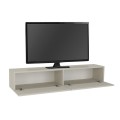 Aristo Megapap melamine wall TV cabinet with LED lighting in sandstone color 135x31.6x25cm.