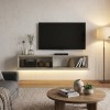Έπιπλο τηλεόρασης επιτοίχιο Aristo Megapap με LED χρώμα travertine 135x31,6x25εκ.