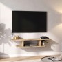 Έπιπλο τηλεόρασης επιτοίχιο Arkea Megapap χρώμα sepet oak 105x29,6x18,6εκ.