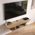 Έπιπλο τηλεόρασης επιτοίχιο Arkea Megapap χρώμα sepet oak 105x29,6x18,6εκ.