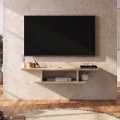 Έπιπλο τηλεόρασης επιτοίχιο Arkea Megapap χρώμα sepet oak 105x29,6x18,6εκ.
