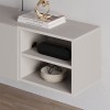 Έπιπλο τηλεόρασης επιτοίχιο Conrad Megapap χρώμα sandstone 140x35x38εκ.