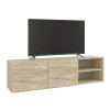 Conrad Megapap melamine wall mounted tv stand in travertine color 140x35x38cm.