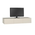 Έπιπλο τηλεόρασης επιτοίχιο Damla Megapap με LED χρώμα sandstone 180x29,5x29,5εκ.