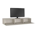 Έπιπλο τηλεόρασης επιτοίχιο Damla Megapap με LED χρώμα sandstone 180x29,5x29,5εκ.