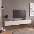 Έπιπλο τηλεόρασης επιτοίχιο Espanse Megapap χρώμα sandstone 241,8x31,7x30εκ.