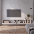 Έπιπλο τηλεόρασης επιτοίχιο Espanse Megapap χρώμα sandstone 241,8x31,7x30εκ.