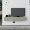 Francy Megapap melamine wall mounted tv stand in ash green color 135x31.7x25cm.