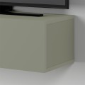 Francy Megapap melamine wall mounted tv stand in ash green color 135x31.7x25cm.