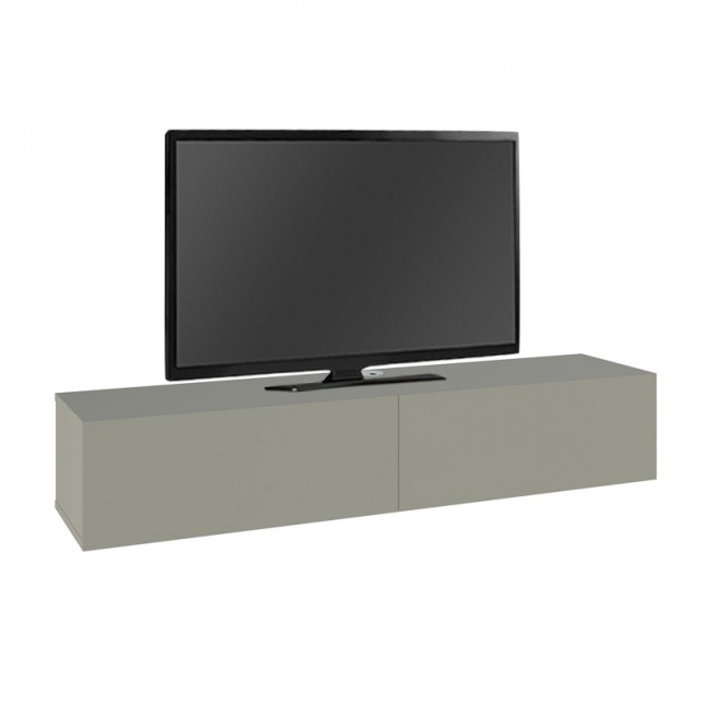 Francy Megapap melamine wall mounted tv stand in ash green color 135x31.7x25cm.