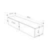 Έπιπλο τηλεόρασης επιτοίχιο Francy Megapap χρώμα ash green 135x31,7x25εκ.