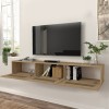 Έπιπλο τηλεόρασης επιτοίχιο Samuel Megapap χρώμα sapphire oak 180x31,4x28,6εκ.