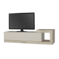 Έπιπλο τηλεόρασης επιτοίχιο Volare Megapap χρώμα sandstone - travertine 150x29,6x38,6εκ.