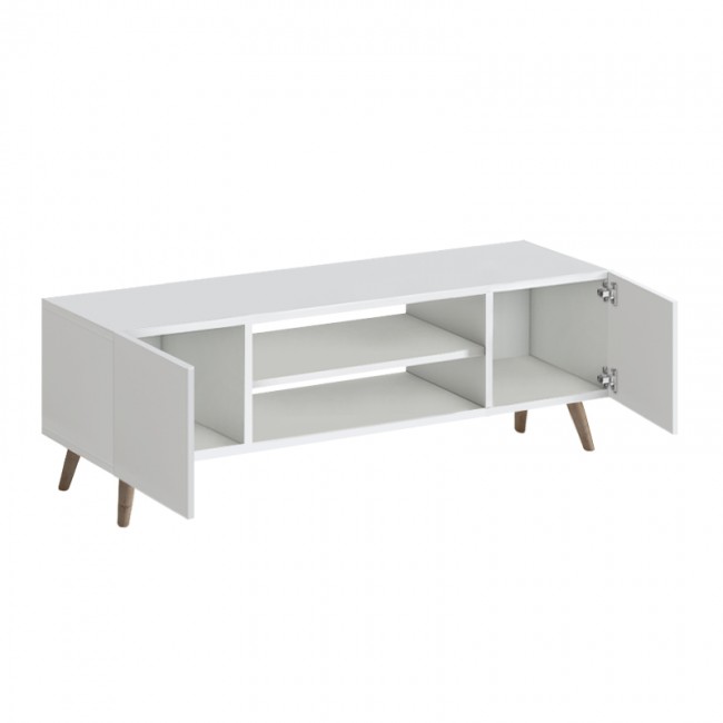 Etna Megapap melamine tv furniture in white color 120x30x45cm.