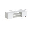 Etna Megapap melamine tv furniture in white color 120x30x45cm.
