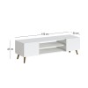Etna Megapap melamine tv furniture in white color 150x30x45cm.
