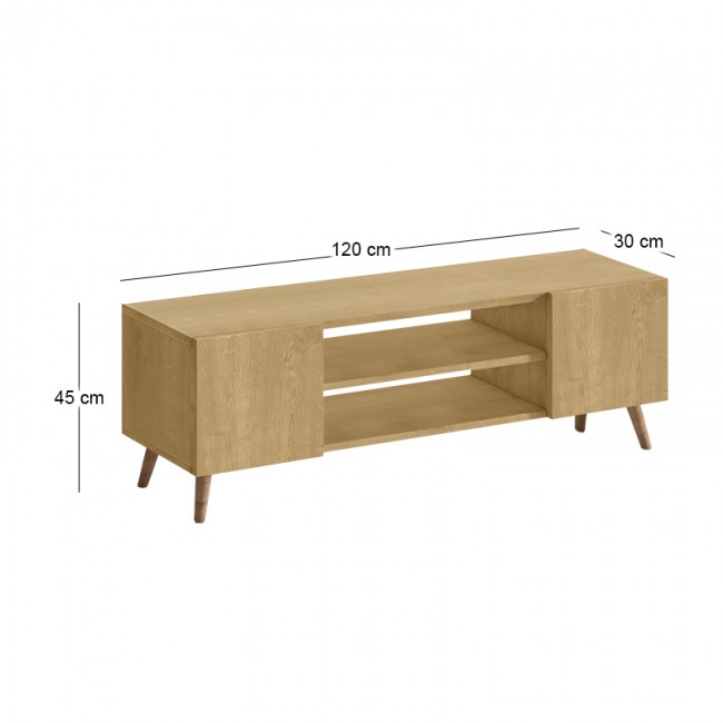 Etna Megapap melamine tv furniture in sapphire oak color 120x30x45cm.