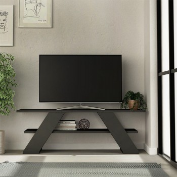 Έπιπλο τηλεόρασης Farfalla Megapap χρώμα ανθρακί 120x33,5x40εκ.