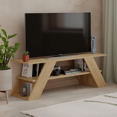 Farfalla Megapap melamine TV furniture in oak color 120x33,5x40cm.