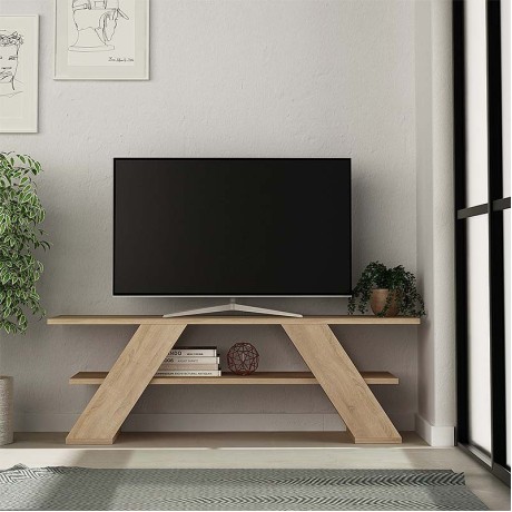 Farfalla Megapap melamine TV furniture in oak color 120x33,5x40cm.