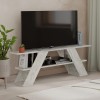 Farfalla Megapap melamine TV furniture in ancient white color 120x33,5x40cm.