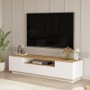 Fedya Megapap melamine tv stand in white color 180x45x44,6cm.