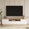 Fedya Megapap melamine tv stand in white color 180x45x44,6cm.