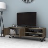 Έπιπλο τηλεόρασης Foot Megapap χρώμα καρυδί 160x35x49εκ. Έπιπλο τηλεόρασης Foot Megapap χρώμα καρυδί 160x35x49εκ.