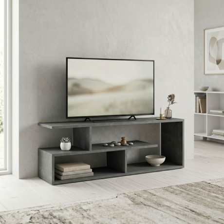 Forever Megapap melamine tv stand in concrete grey color 120x30x40cm.