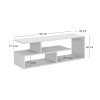Έπιπλο τηλεόρασης Forever Megapap χρώμα λευκό 120x30x40cm.