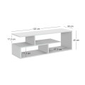 Έπιπλο τηλεόρασης Forever Megapap χρώμα λευκό 120x30x40cm.