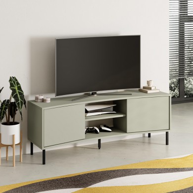 Frem Megapap melamine tv furniture in ash green color 150x40x55cm.