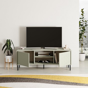Frem Megapap melamine tv furniture in ash green color 150x40x55cm.