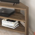 Thales Megapap corner melamine TV furniture in light brown color 110x36x45cm.
