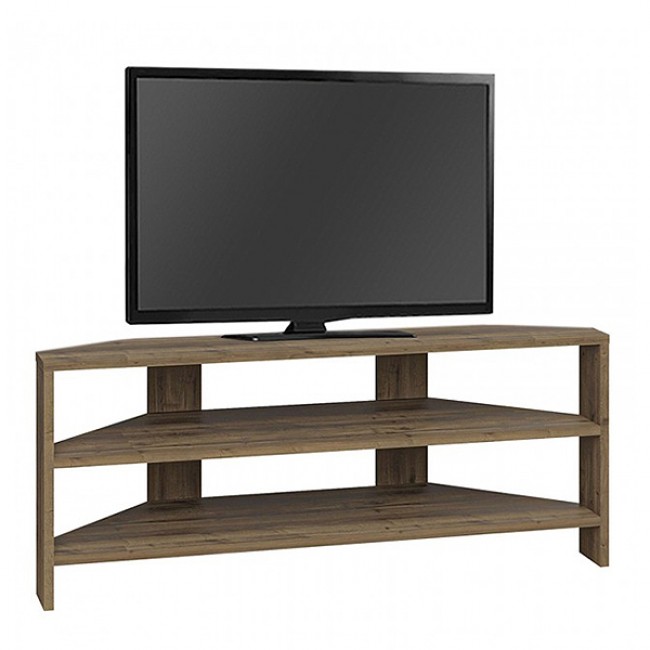 Έπιπλο τηλεόρασης γωνιακό Thales Megapap χρώμα ανοιχτό καρυδί 110x36x45εκ.