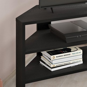 Έπιπλο τηλεόρασης γωνιακό Thales Megapap χρώμα black wood 110x36x45εκ. Έπιπλο τηλεόρασης γωνιακό Thales Megapap χρώμα black wood 110x36x45εκ.