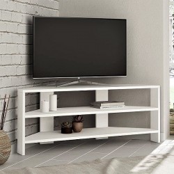 Έπιπλο τηλεόρασης γωνιακό Thales Megapap χρώμα λευκό 110x36x45εκ. Έπιπλο τηλεόρασης γωνιακό Thales Megapap χρώμα λευκό 110x36x45εκ.