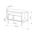 Viva Megapap corner melamine TV furniture in sapphire oak color 95,7x35,4x45cm.