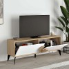 Έπιπλο τηλεόρασης Gora Megapap χρώμα sapphire oak - λευκό 140x35,6x51εκ.